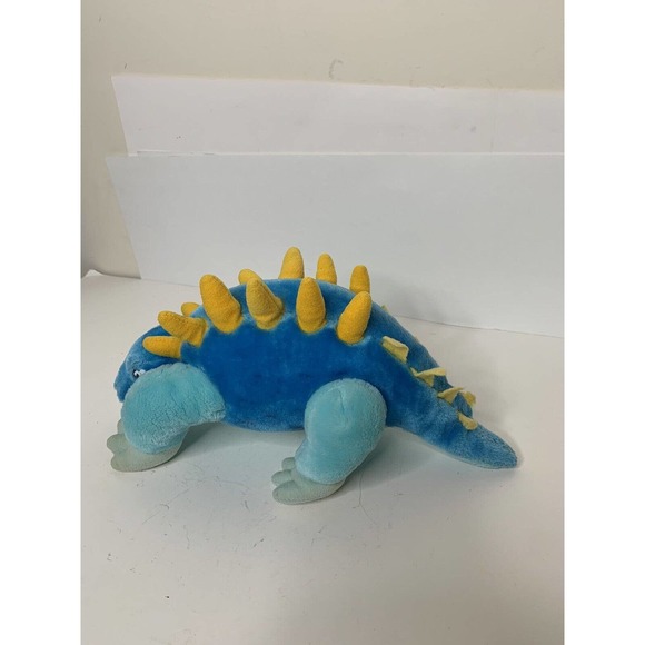 Vintage Dinosaur 13” Plush Stuffed Toy Thaddeus Special Effects Blue Yellow FLAW - Picture 4 of 7